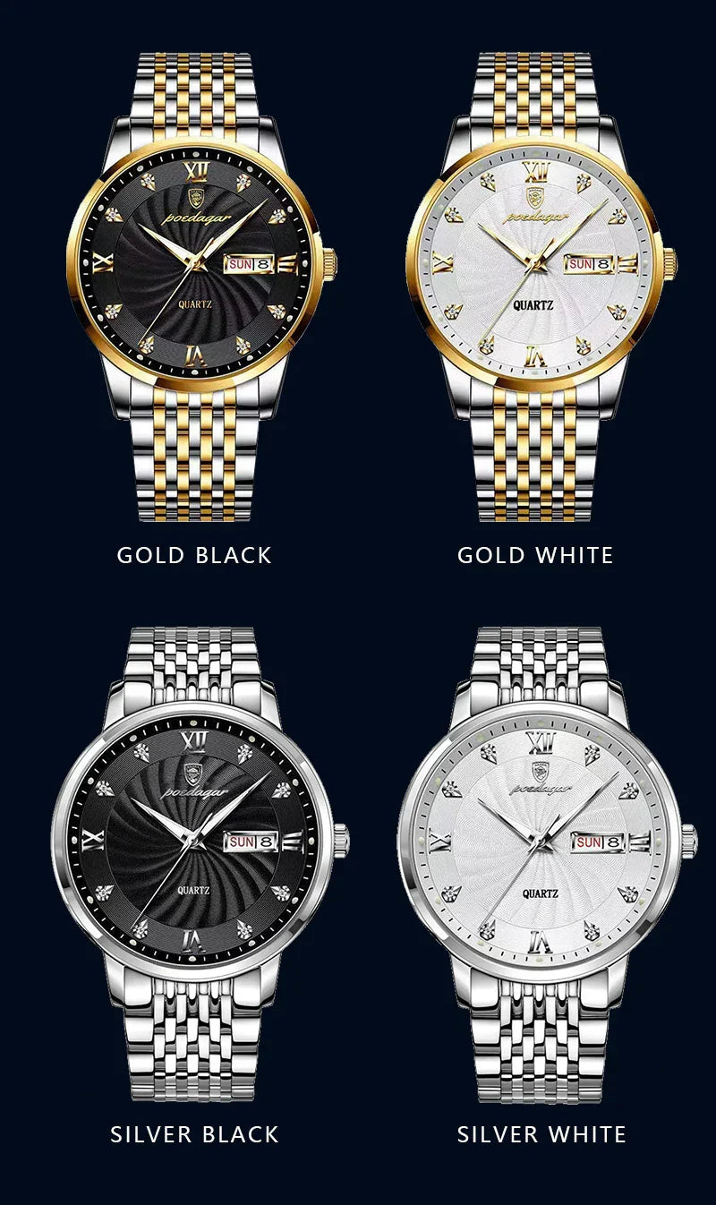 POEDAGAR Royal Day-Date Watch