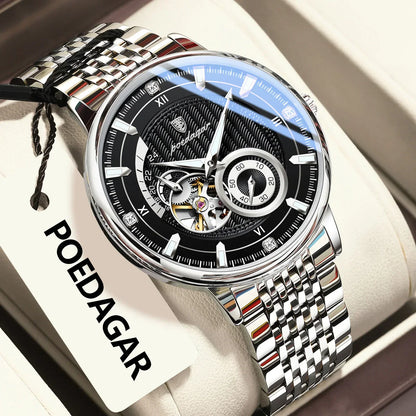 POEDAGAR Prestige Skeleton Automatic Watch