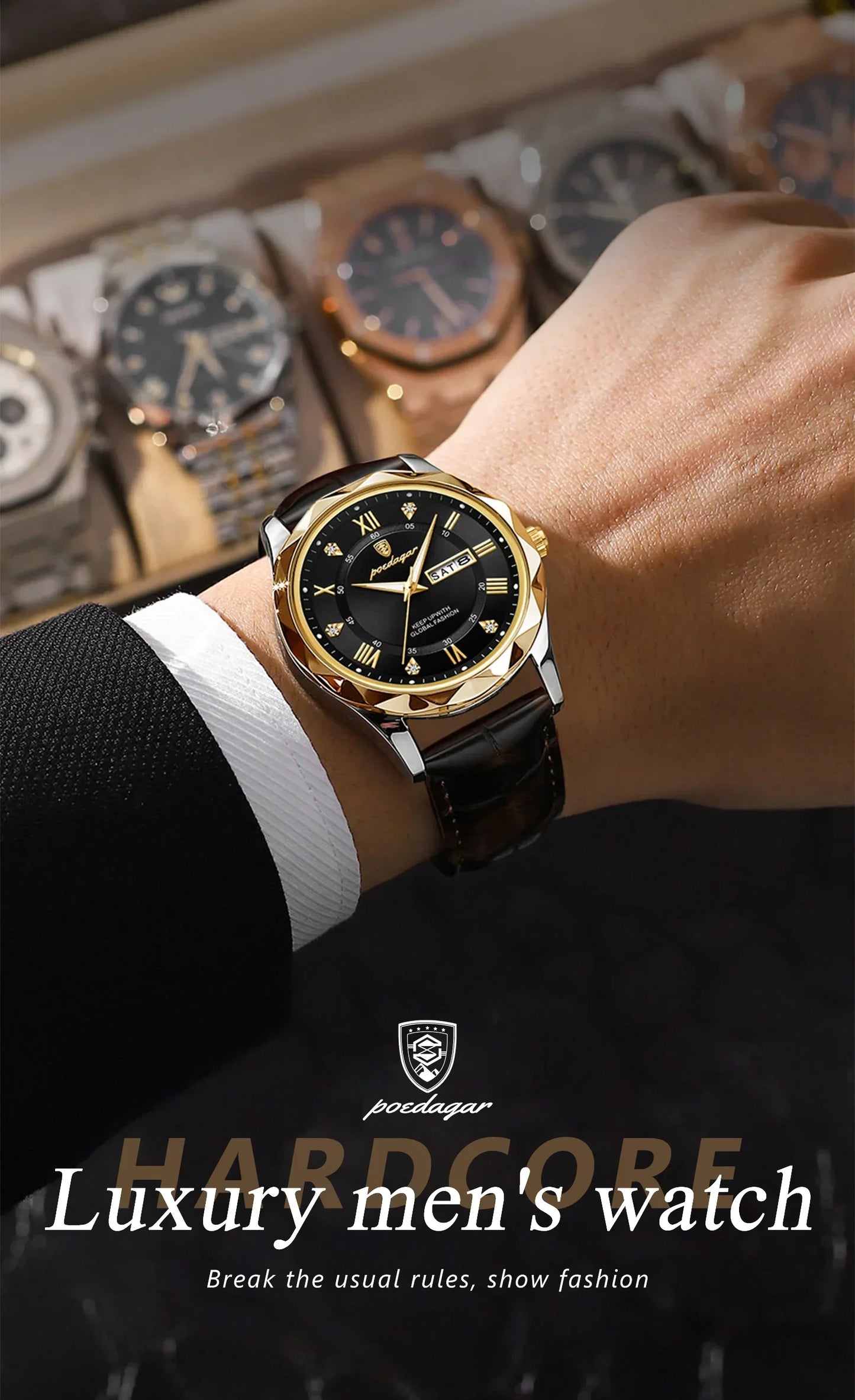 POEDAGAR Prestige Day-Date Watch