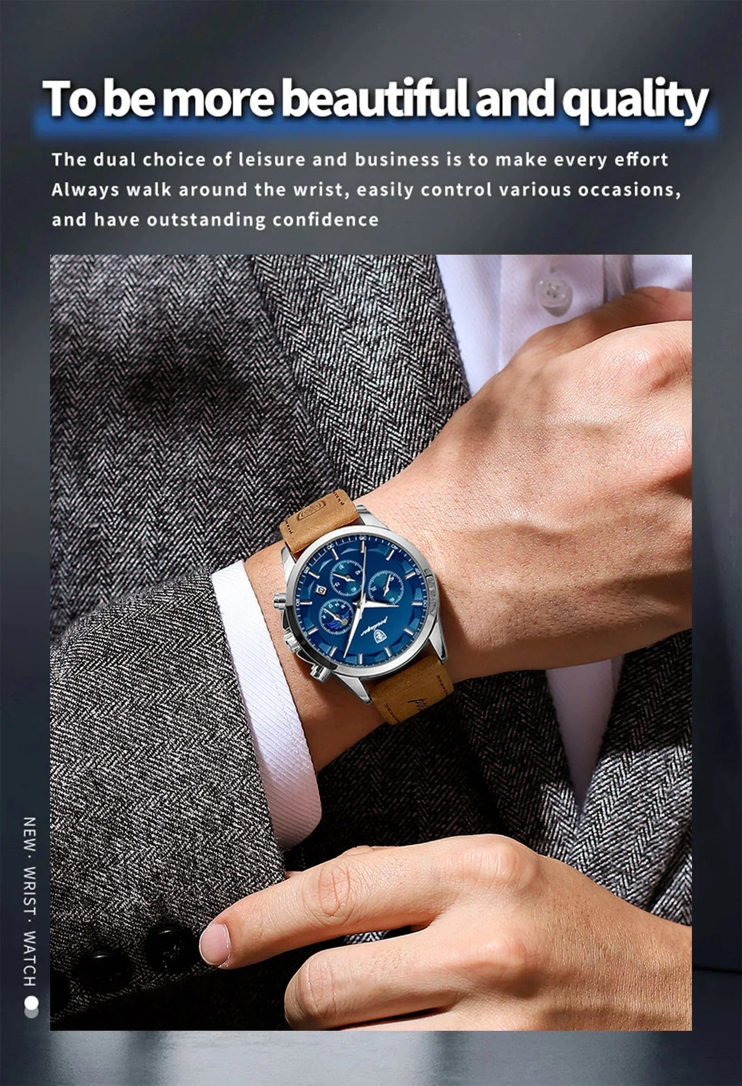 POEDAGAR Vanguard Chronograph Watch