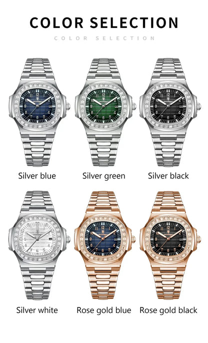 POEDAGAR Royal Grid Luxury Watch