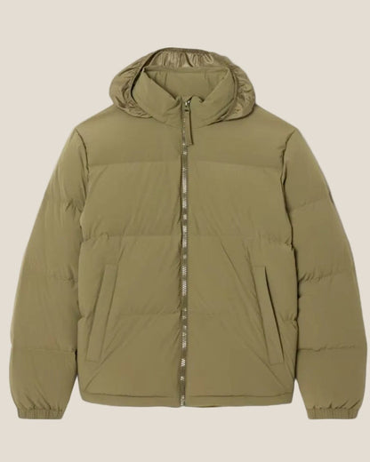 Water-Repellent Hooded Down Jacket