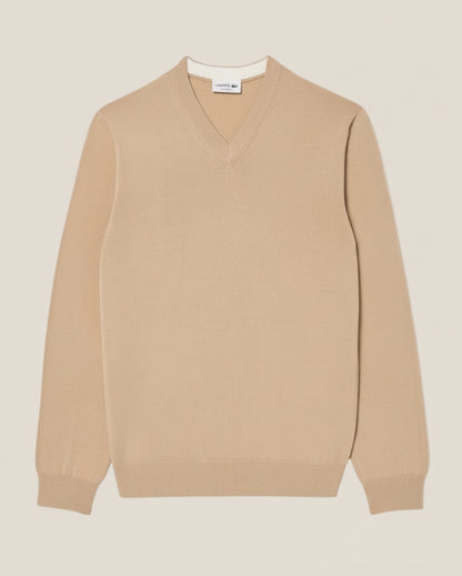 Monochrome Cotton V-neck Sweater