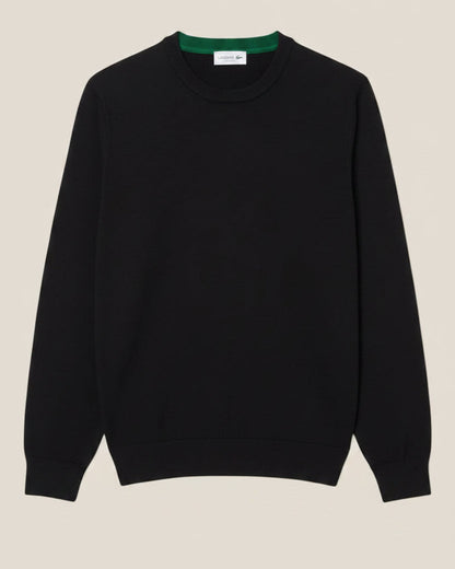 Monochrome Cotton V-neck Sweater