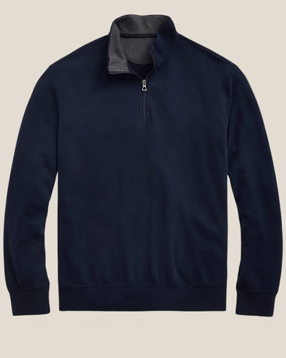 Luxury Jersey Quarter-Zip Pullover